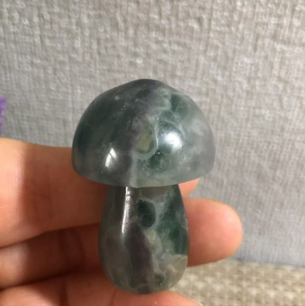 Green Fluorite Crystal Mushroom - Picture 9 of 10